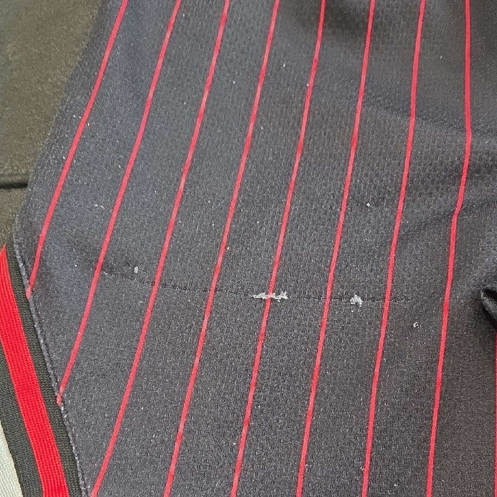 AND1 Kids Black and Red Striped Shorts - Picture 3 of 5